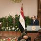 Egyptian President Abdel Fattah al-Sisi (R) and his French counterpart Emmanuel Macron hold a joint press conference in Cairo on January 28, 2019