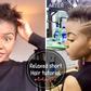 Lola OJ shows how to tame short relaxed hair