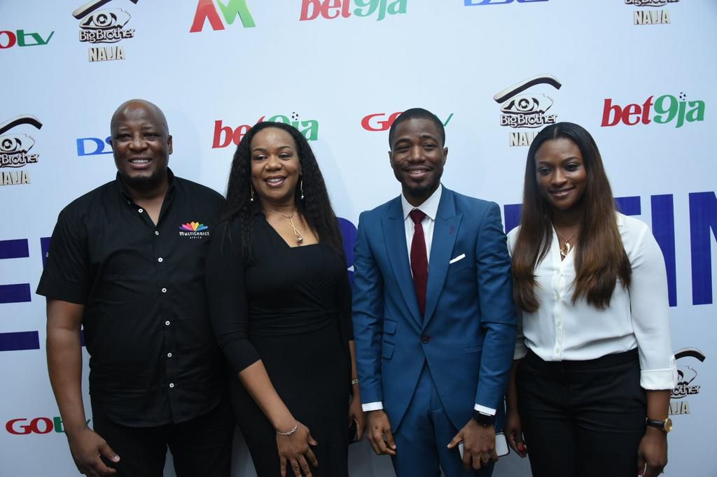 Martin Mabutho, Wangi Mba-Uzoukwu, Olufemi Osobajo and Busola Tejumola at the Big Brother Naija 4 announcement.