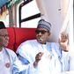 Kaduna State Governor, Nasir El-Rufai with President Muhammadu Buhari at Rigasa train station in Kaduna