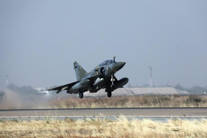 French Mirage 2000 warplanes struck the rebels several times last week