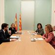 Catalan vice-president , Pere Aragones, Catalan regional spokeswoman Elsa Artadi and Spanish deputy prime minister Carmen Calvo had already met for talks last month in Barcelona with Spanish minister for territorial policy Meritxell Batet