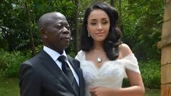Adams Oshiomhole and wife, Lara Fortes