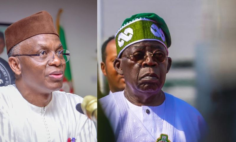 L-R: Former Kaduna State Gov. Nasir El-Rufai and President Bola Tinubu. [Facebook]