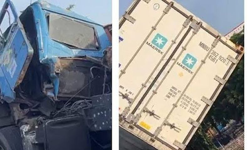 Tragedy on Eko Bridge as container crushes 2 dispatch riders to death