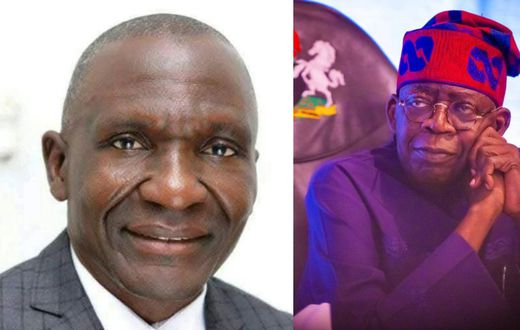 President Bola Tinubu and Cyril Tsenyil, the pioneer Managing Director of the North Central Development Commission (NCDC).
