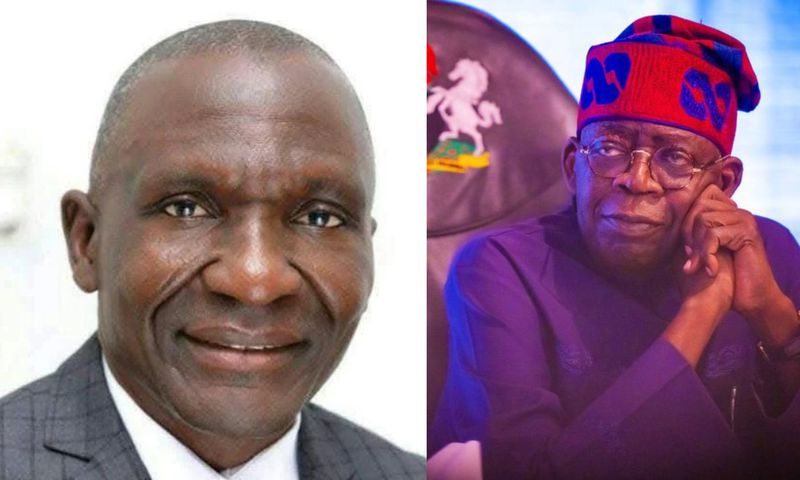 President Bola Tinubu and Cyril Tsenyil, the pioneer Managing Director of the North Central Development Commission (NCDC).