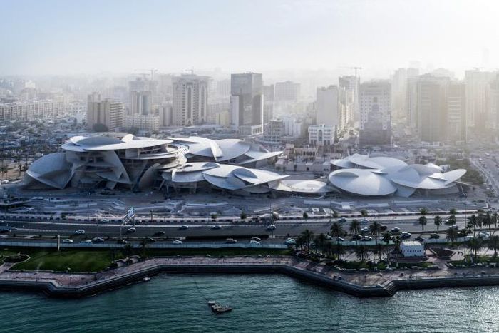 The new National Museum of Qatar, which was designed by French architect Jean Nouvel, features a multi-curved roof which resembles a jigsaw puzzle