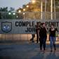 Relatives of prisoners leave "Jorge Navarro" prison in Tipitapa, Managua on February 26, 2019