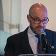 The UN's human rights chief in Colombia, Alberto Brunori, presents the UN's annual report on human rights in Colombia at a news conference in Bogota on Thursday