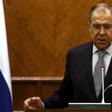 Russian Foreign counterpart Sergei Lavrov speaks during a joint press conference with his Jordanian counterpart in the Jordanian capital Amman
