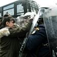 Clashes broke out in a migrant camp in Diavata in northern Greece