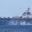 A US V-22 Osprey takes off from the USS Wasp suring amphibious landing exercises as part of the annual joint US-Philippines military exercise