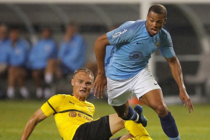 Lukas Nmecha has been at Manchester City since the age of nine, and made his Under-21 debut for Germany on Tuesday