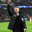 Ole Gunnar Solskjaer celebrates one of Manchester United's greatest European victories