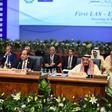 European Council president Donald Tusk (L) and King Salman of Saudi Arabia (R) listen to Egyptian President Abdel Fattah al-Sisi (C) at the first joint European Union-Arab League summit in the Egyptian Red Sea resort of Sharm el-Sheikh