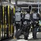 Armed police and emergency services swarmed the scene after the shooting in the city of Utrecht