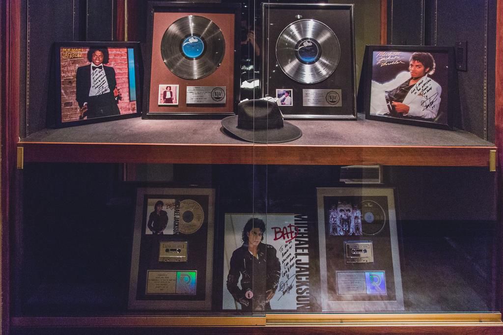 Some of Michael Jackson's plaques in a studio (Jeff Lombardo)