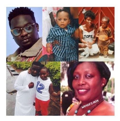 Photo of Wande Coal's baby mama, Temitope, their son, Joseph and Wande Coal's mother