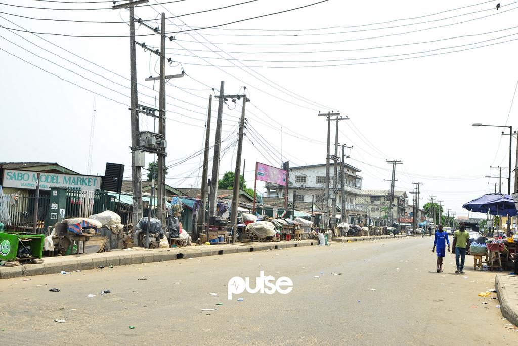 A shot of Sabo Market on election day (Pulse)