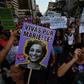 Slain Rio de Janeiro's councillor and activist Marielle Franco is remembered at a 2019 International Women's Day event in Sao Paulo, Brazil