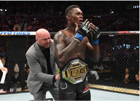 Dana White and Israel Adesanya (Josh Hedges/Zuffa LLC/Zuffa LLC via Getty Images)