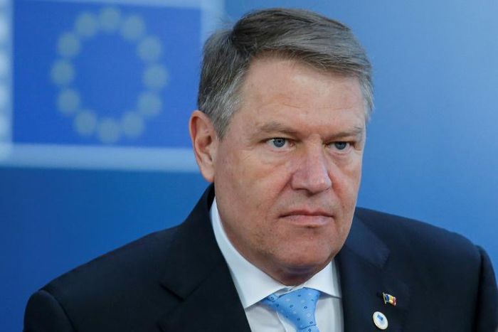Romania's President Klaus Iohannis, whose country is regarded as one of the EU's most graft-ridden members, is seen in March 2019