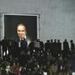 Supporters of Algeria's National Liberation Front (FLN) party, gather at La Coupole arena in the capital Algiers on February 9, 2019, to call upon the current President Abdelaziz Bouteflika (poster) to run for a fifth term in office