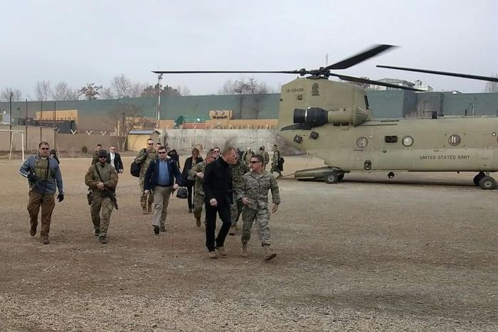 Acting Pentagon chief Patrick Shanahan visited Kabul last month, where the United States is seeking to support the Afghan government while negotiating peace with the Taliban