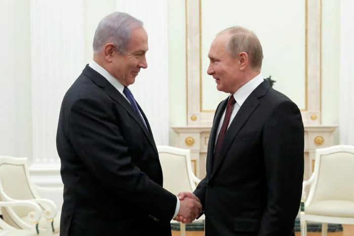 Apart from Iran, Russian President Vladimir Putin (R) and Israeli premier Benjamin Netanyahu were also set to discuss how to avoid military clashes on Syrian territory