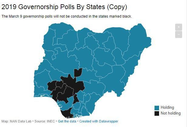 7 states exempted from Saturday’s governorship polls