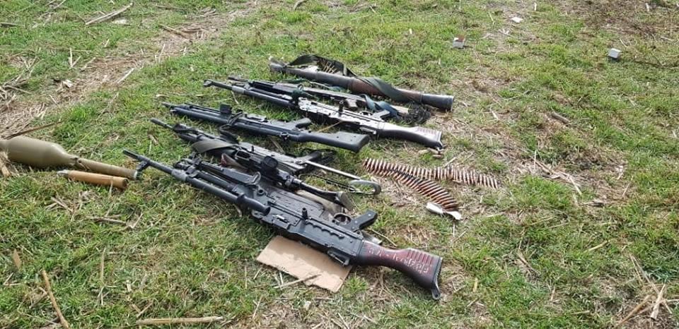 Weapons recovered from Boko Haram terrorists [Facebook/HQ Nigerian Army]