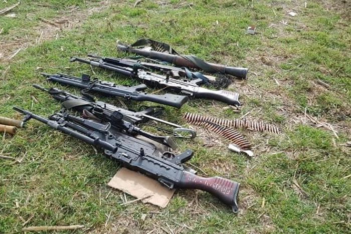 Weapons recovered from Boko Haram terrorists [Facebook/HQ Nigerian Army]