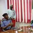 Senate President Bukola Saraki (right) with the Inspector-General of Police, Mohammed Adamu (left) [Twitter/@SPNigeria]