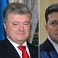 Polls indicate incumbent Petro Poroshenko (left) will lose heavily to comic actor Volodymyr Zelensky in Sunday's second round of Ukraine's presidential election
