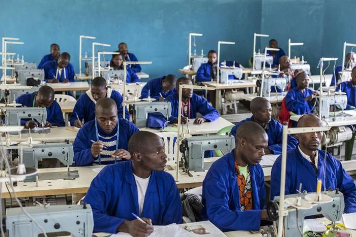 In the classrooms where the men learn their lessons, the mood is serious. 