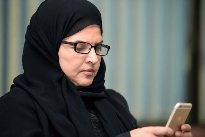 Activist Aziza al-Yousef, pictured here during an interview in Riyadh on September 27, 2016, is one of 10 Saudi women who has gone on trial after being detained for a year without charge