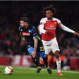 Alex Iwobi and Elseid Hysa (Justin Setterfield/Getty Images)