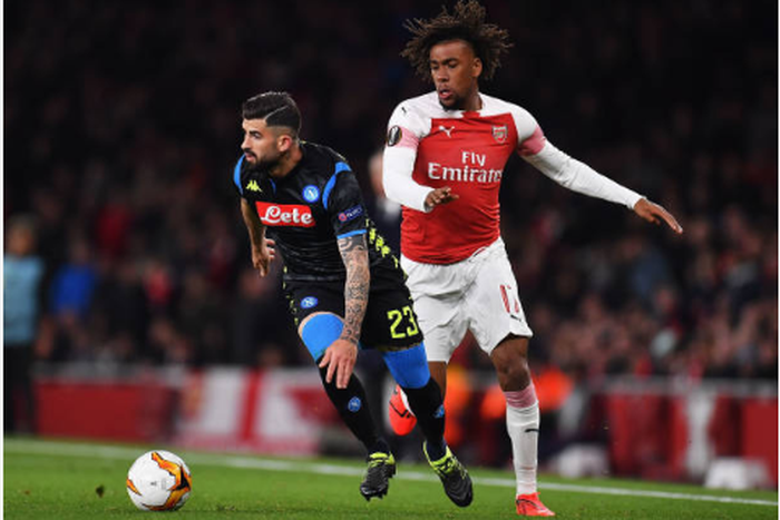 Alex Iwobi and Elseid Hysa (Justin Setterfield/Getty Images)