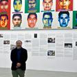 Chinese contemporary artist and activist Ai Weiwei poses in front of his new exhibition at the University Museum of Contemporary Art (MUAC) in Mexico City