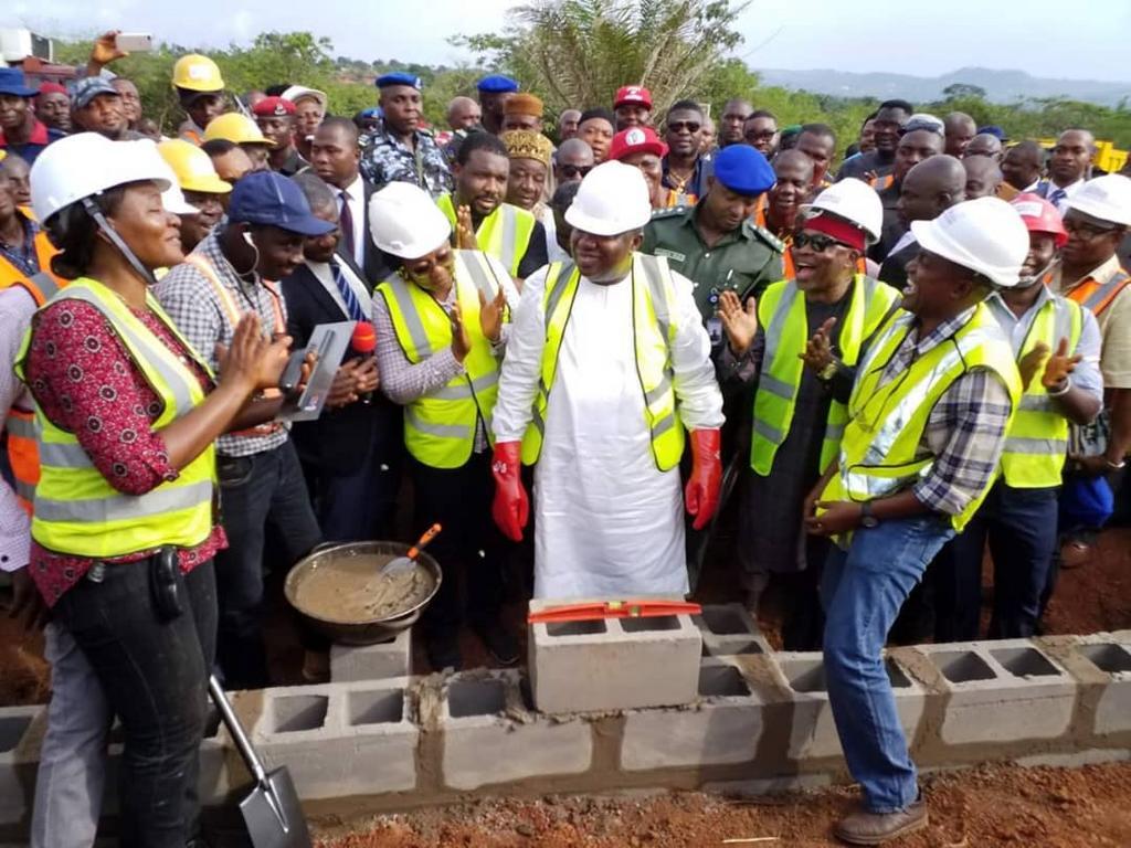 Enugu state Governor, Ifeanyi Ugwuanyi at the foundation laying ceremony for Enugu State University of Education [vanguardngr]