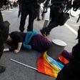 Activist Genevieve Legay was hospitalised after hitting her head in a fall as police charged protesters