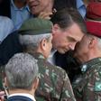 Brazilian President Jair Bolsonaro, pictured in 2018 talking to army general Luiz Eduardo Ramos Baptista Pereira, is an unabashed admirer of Brazil's former dictators