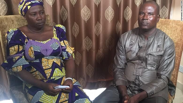 Kabu Yakubu and his wife, Esther, have not lost hope that their daughter, Dorcas, will return home safely [Stephanie Busari/CNN]