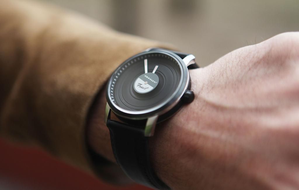 Editor Adam Mansuroglu wearing a Crosley x Fossil watch