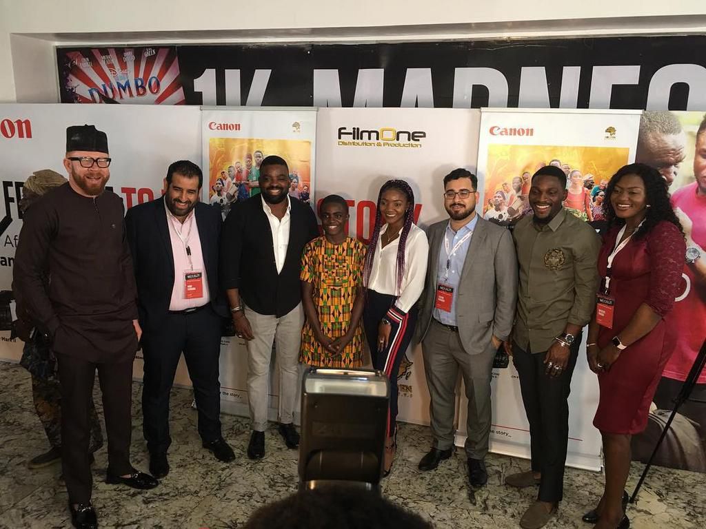 Cast and crew of 'Mokalik' with top executives of Canon at a private screening in Lagos.
