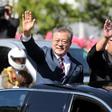 South Korean President Moon Jae-in (L) backs a policy of engagement with the North and brokered the talks process between Kim Jong Un (R) and US President Donald Trump