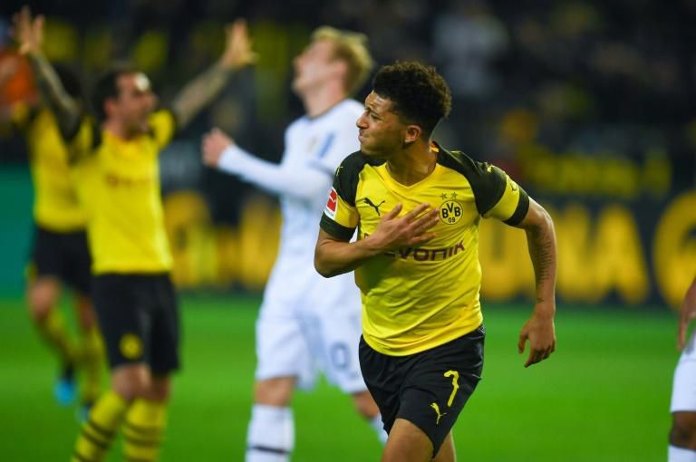 Jadon Sancho scored his eighth Bundesliga goal of the season