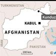 Map of Afghanistan locating Kunduz, where at least 13 civilians were killed in air strike by "international forces" last week