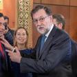 Former Spanish prime minister Mariano Rajoy (R) will testify in the trial of Catalan separatist leaders